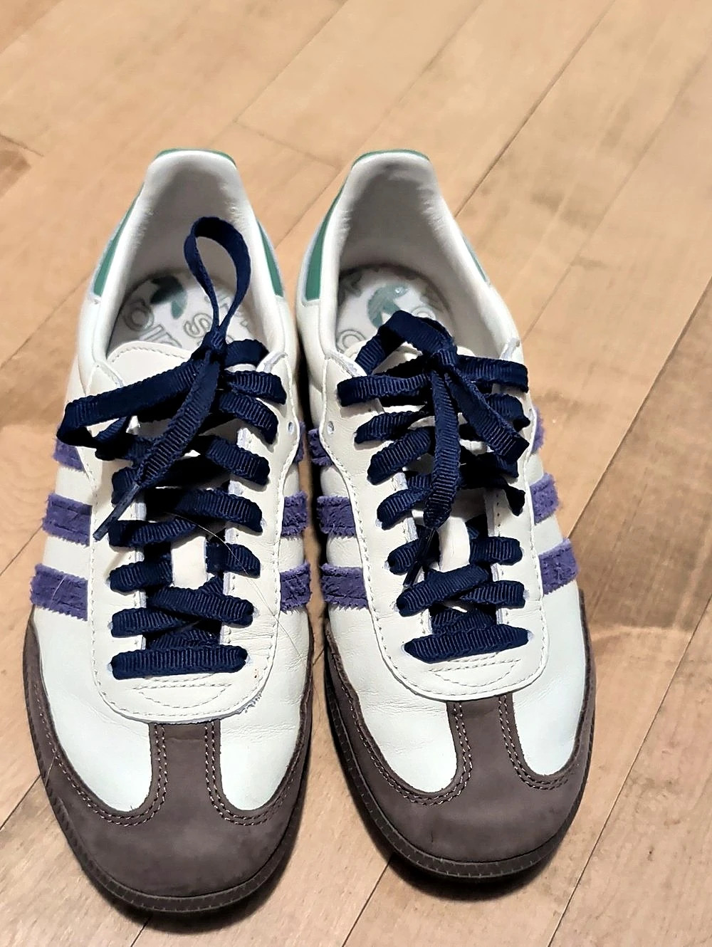 adidas Samba OG Off White Collegiate Purple Preloved Green Sneakers US 7